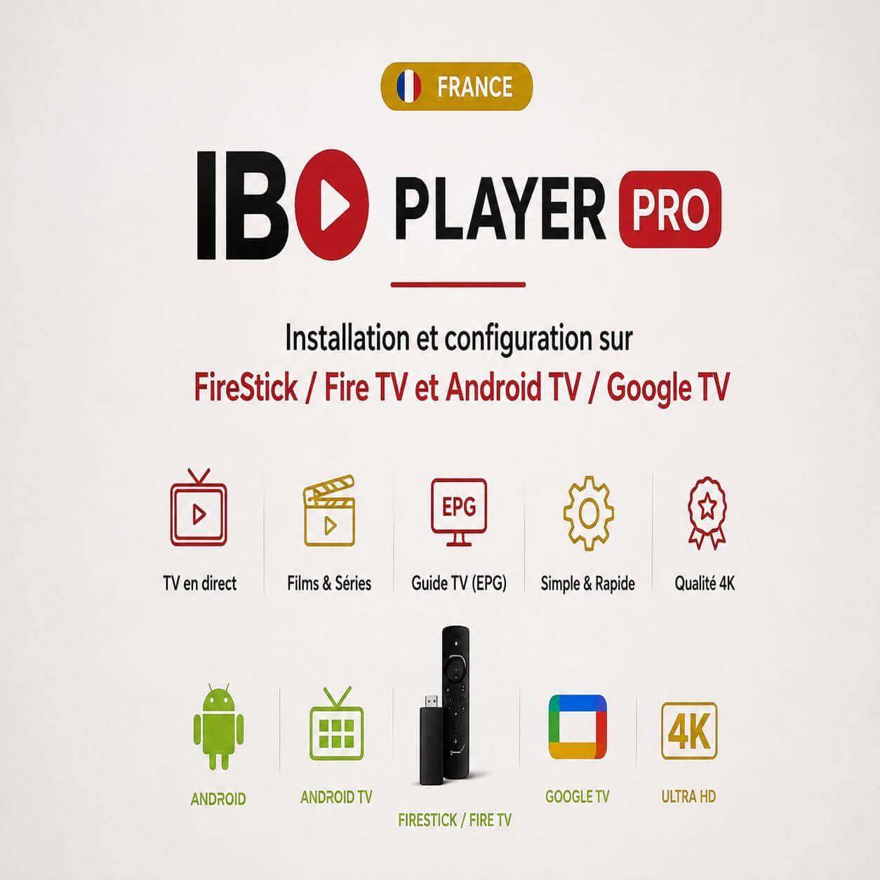 IBO Player Pro – interface principale sur Android TV avec liste de chaînes IPTV